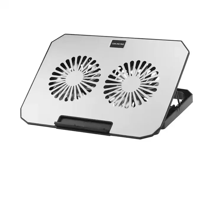 iDock Ergonomic Metal Height Adjustable Foldable 2 Fans 2 USB HUB Laptop Cooling Pad with Phone Stand - iDock Laptopstand