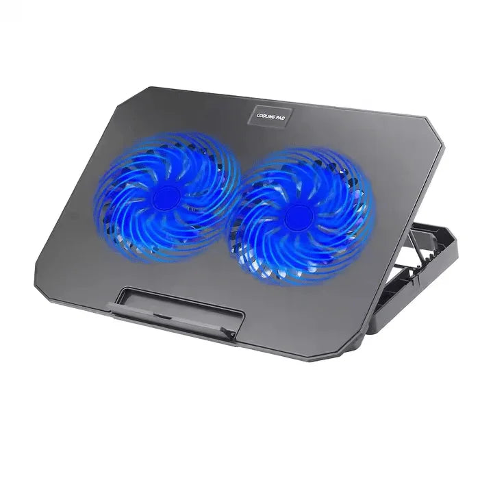 iDock Ergonomic Metal Height Adjustable Foldable 2 Fans 2 USB HUB Laptop Cooling Pad with Phone Stand - iDock Laptopstand