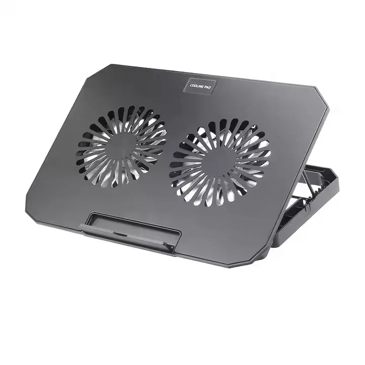 iDock Ergonomic Metal Height Adjustable Foldable 2 Fans 2 USB HUB Laptop Cooling Pad with Phone Stand - iDock Laptopstand
