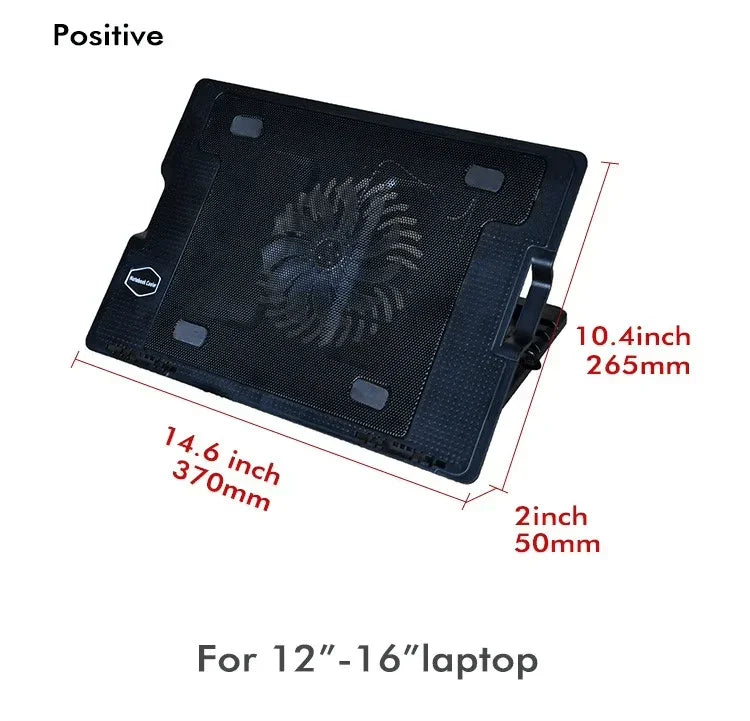 iDock Ergonomic Metal Mesh Plastic One 140mm LED Laptop Cooler for 15.6 Inch Laptop - iDock Laptopstand