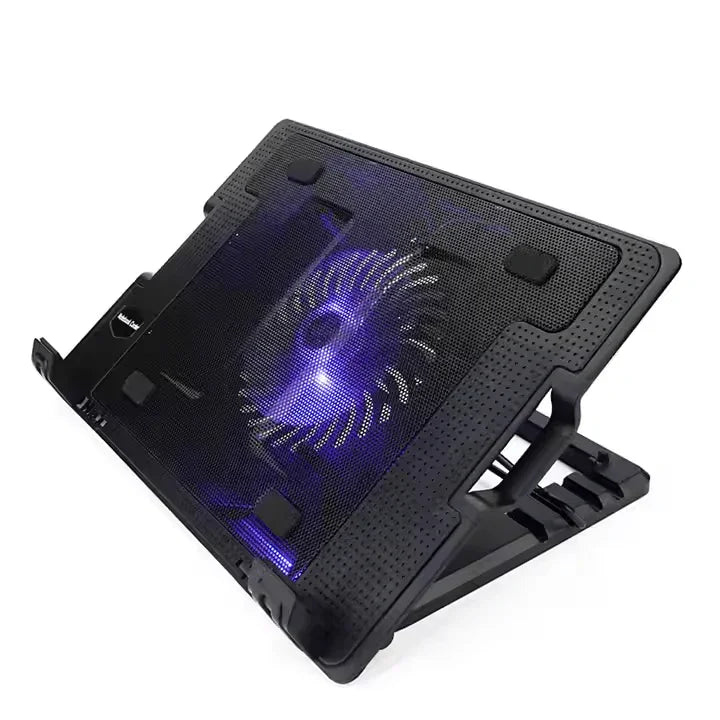 iDock Ergonomic Metal Mesh Plastic One 140mm LED Laptop Cooler for 15.6 Inch Laptop - iDock Laptopstand