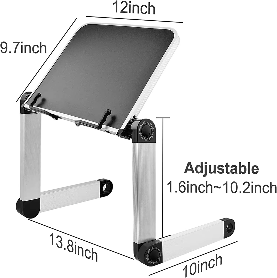 iDock Ergonomic Multi Angle Adjustable Book Holder Tray with Page Paper Clips Book Stand Laptop Stand Book Stand - iDock Laptopstand