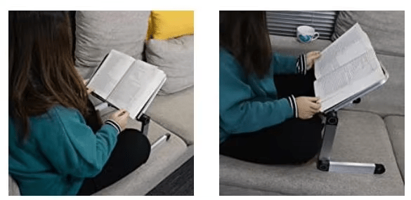iDock Ergonomic Multi Angle Adjustable Book Holder Tray with Page Paper Clips Book Stand Laptop Stand Book Stand - iDock Laptopstand