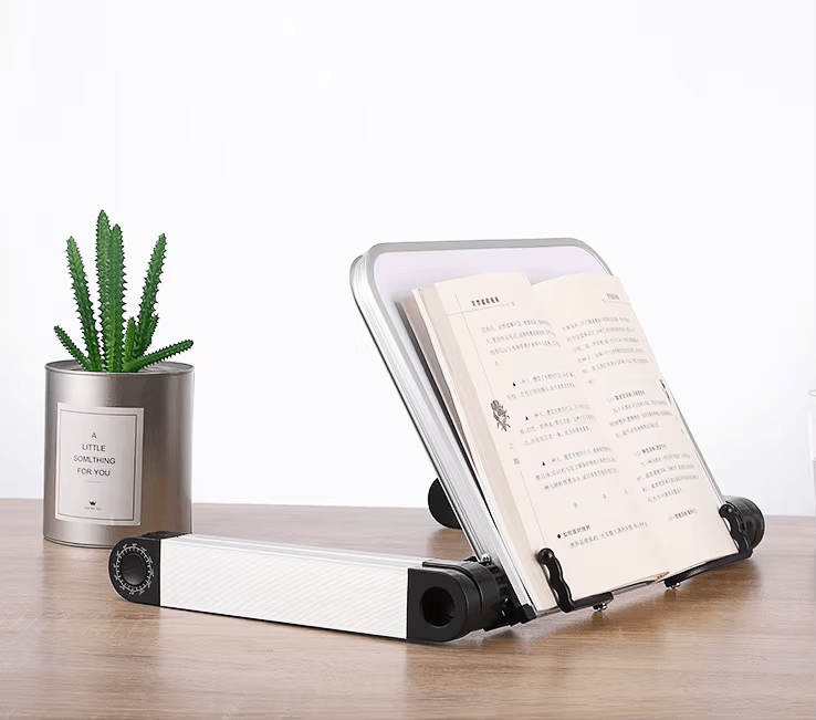 iDock Ergonomic Multi Angle Adjustable Book Holder Tray with Page Paper Clips Book Stand Laptop Stand Book Stand - iDock Laptopstand