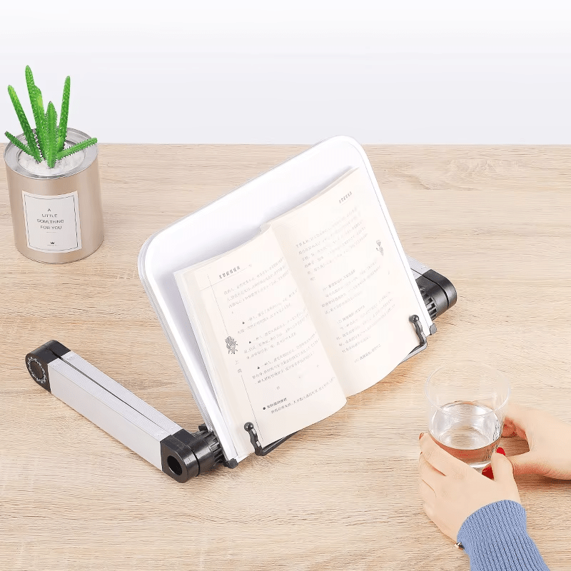 iDock Ergonomic Multi Angle Adjustable Book Holder Tray with Page Paper Clips Book Stand Laptop Stand Book Stand - iDock Laptopstand