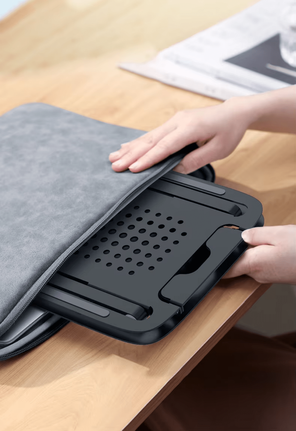 iDock Ergonomic Multi - Angle Adjustable Portable Laptop Stand Holder Computer Riser with Heat Vent to Elevate - iDock Laptopstand