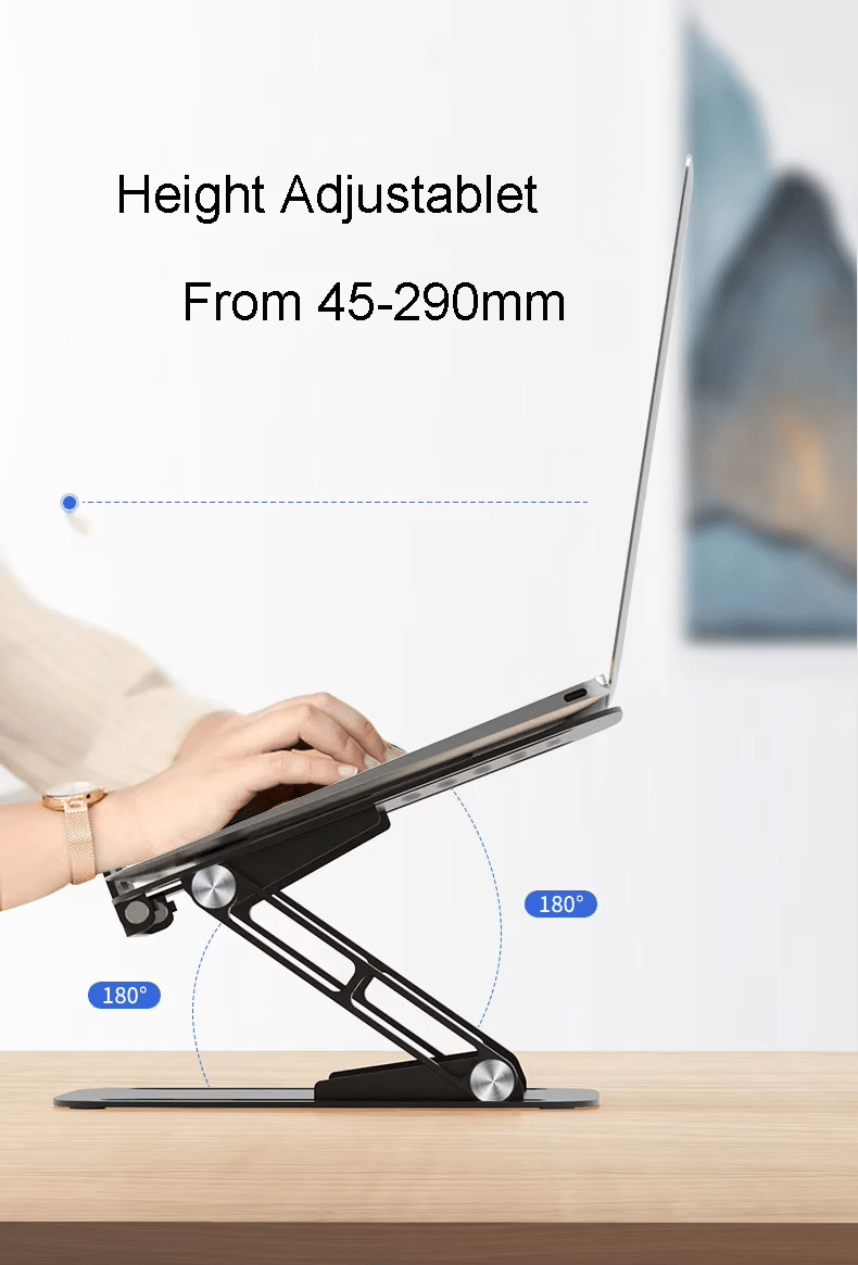 iDock Ergonomic Multi - Angle Adjustable Portable Laptop Stand Holder Computer Riser with Heat Vent to Elevate - iDock Laptopstand