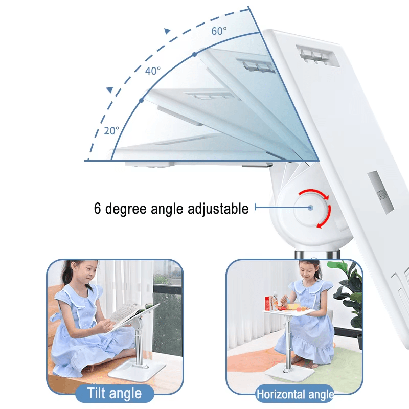 iDock Ergonomic Multi Angle Height Adjustable Hands Free Reading Tablet Laptop Stand Book Holder - iDock Laptopstand