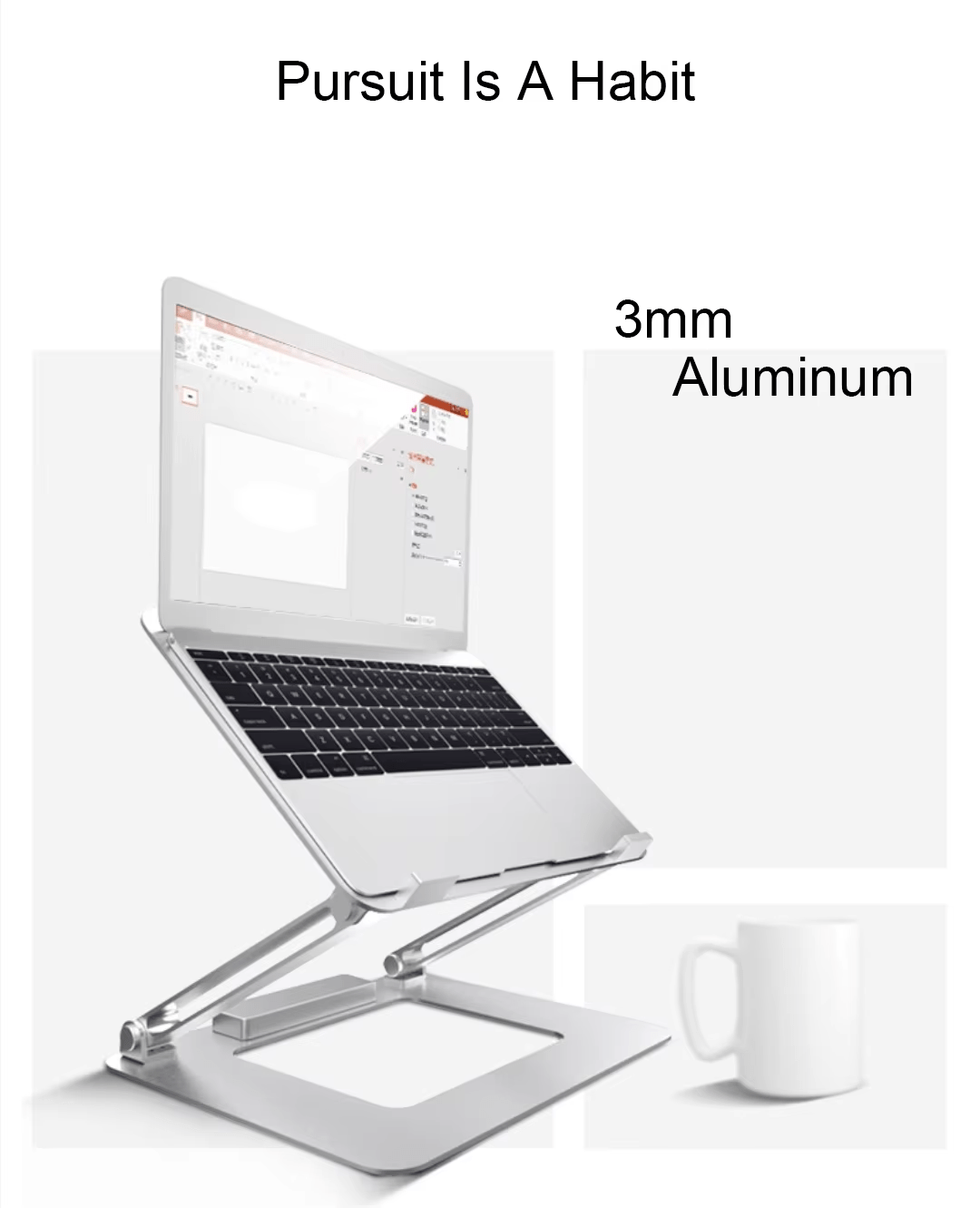 iDock Ergonomic Multi - Angle Height Adjustable Heat Vent Elevate Aluminium Folding Laptop Stand with 2.0 3.0 Type C USB - iDock Laptopstand