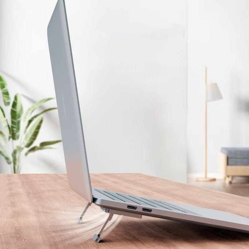 iDock Ergonomic Portable Butterfly Double Folding Notebook Holder Adjustable Angle and Height Aluminum Laptop Stand - iDock Laptopstand