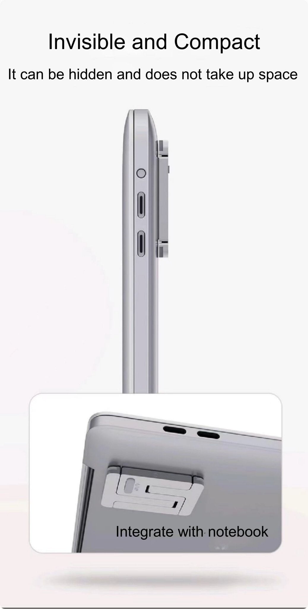 iDock Ergonomic Portable Butterfly Double Folding Notebook Holder Adjustable Angle and Height Aluminum Laptop Stand - iDock Laptopstand