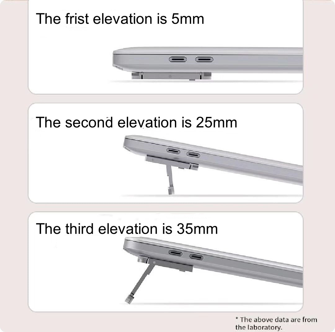 iDock Ergonomic Portable Butterfly Double Folding Notebook Holder Adjustable Angle and Height Aluminum Laptop Stand - iDock Laptopstand
