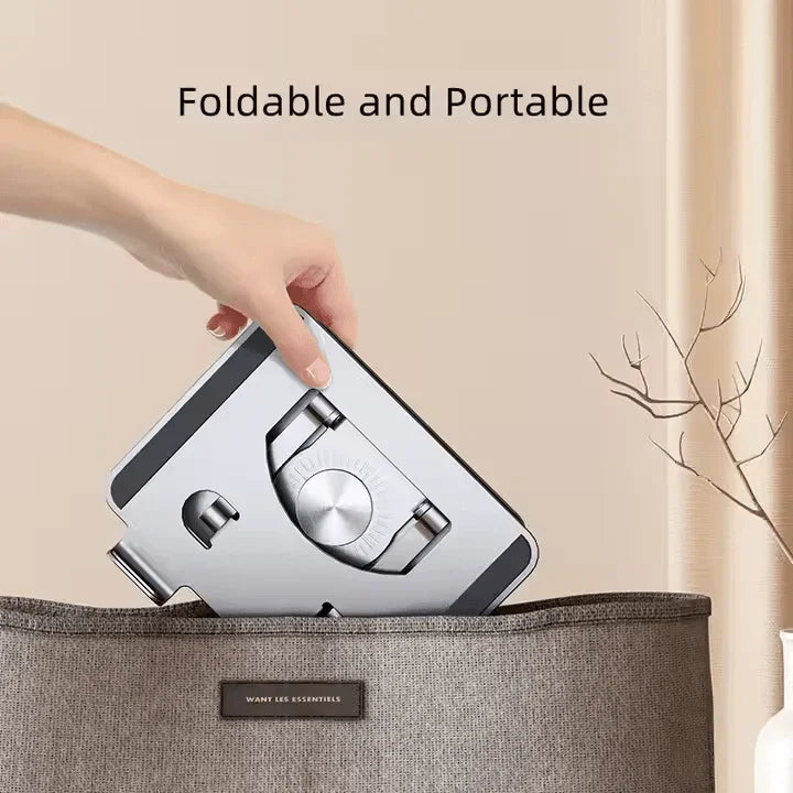 iDock Ergonomic Portable Foldable Adjustable 360 Rotating Aluminum Alloy Desktop iPad Holder Tablet PC Stand - iDock Laptopstand