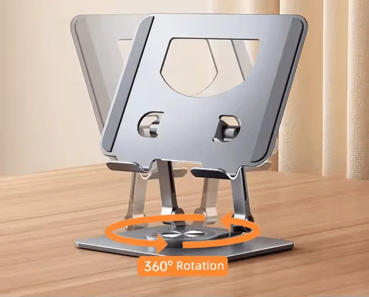 iDock Ergonomic Portable Foldable Adjustable 360 Rotating Aluminum Alloy Desktop iPad Holder Tablet PC Stand - iDock Laptopstand