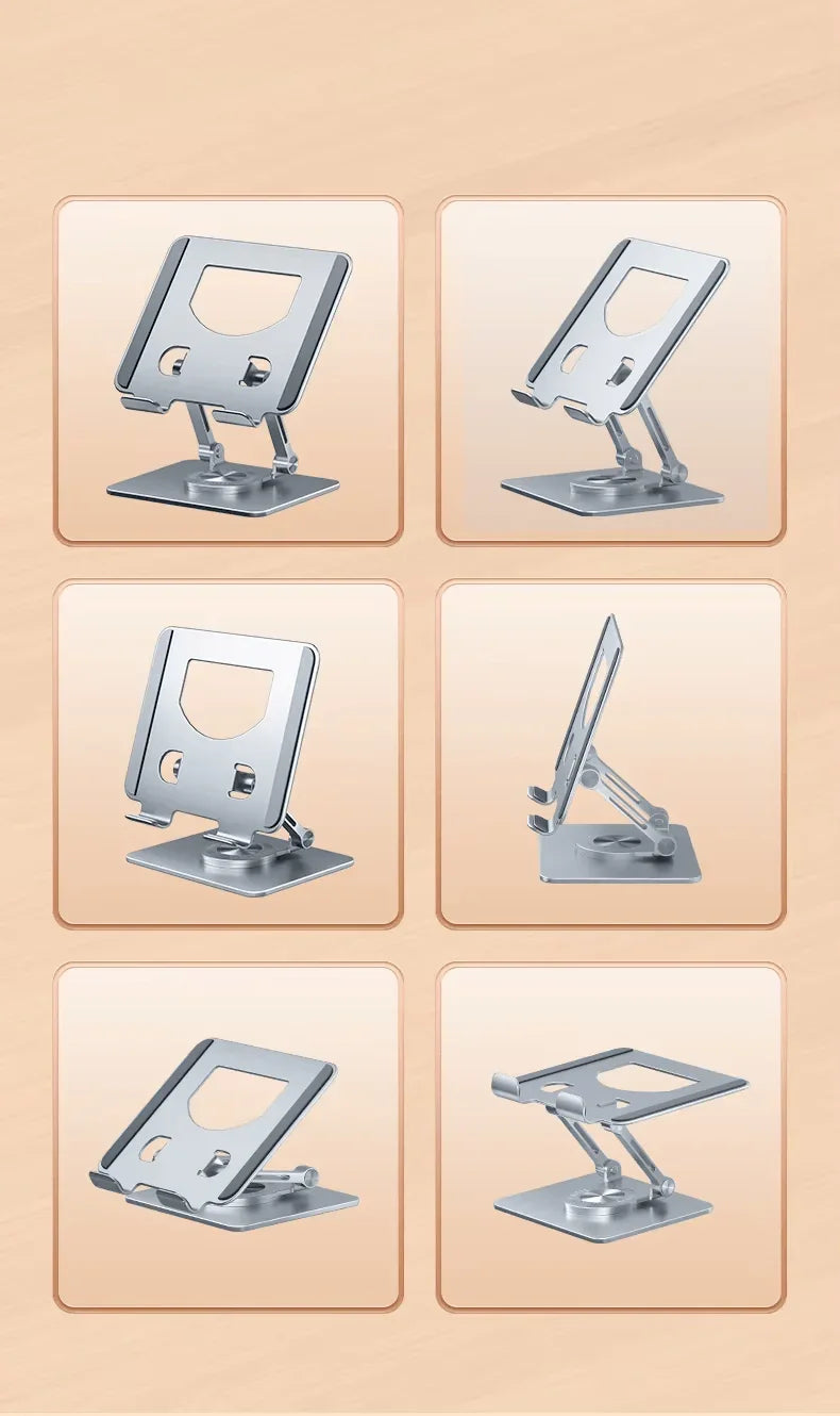 iDock Ergonomic Portable Foldable Adjustable 360 Rotating Aluminum Alloy Desktop iPad Holder Tablet PC Stand - iDock Laptopstand