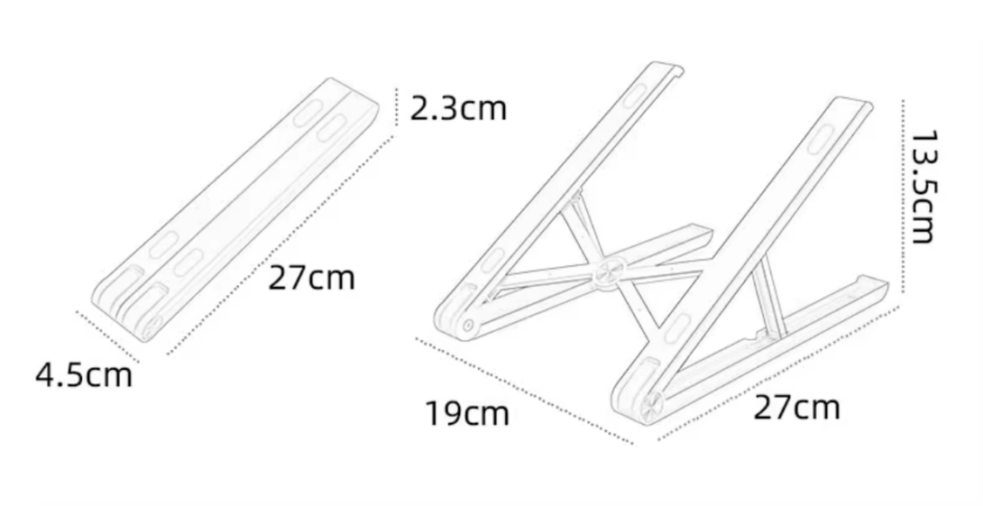 iDock Ergonomic Portable Foldable Adjustable Compatible Notebook Riser Laptop Stand Holder - iDock Laptopstand