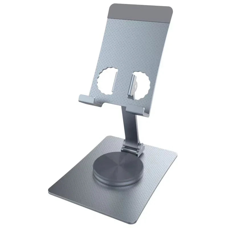 iDock Ergonomic Portable Foldable Adjustable Height 360 Rotation Cell Phone Stand Aluminum Alloy Rotary Folding Straight Holder - iDock Laptopstand