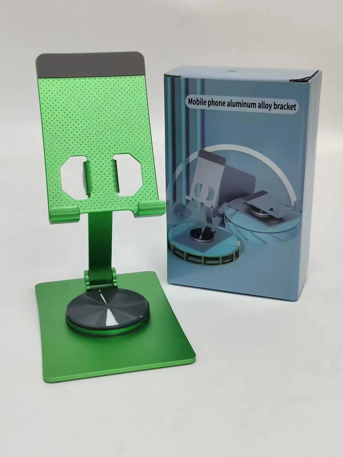 iDock Ergonomic Portable Foldable Adjustable Height 360 Rotation Cell Phone Stand Aluminum Alloy Rotary Folding Straight Holder - iDock Laptopstand