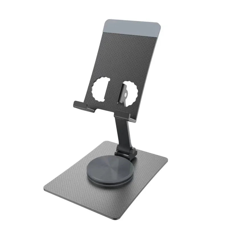 iDock Ergonomic Portable Foldable Adjustable Height 360 Rotation Cell Phone Stand Aluminum Alloy Rotary Folding Straight Holder - iDock Laptopstand