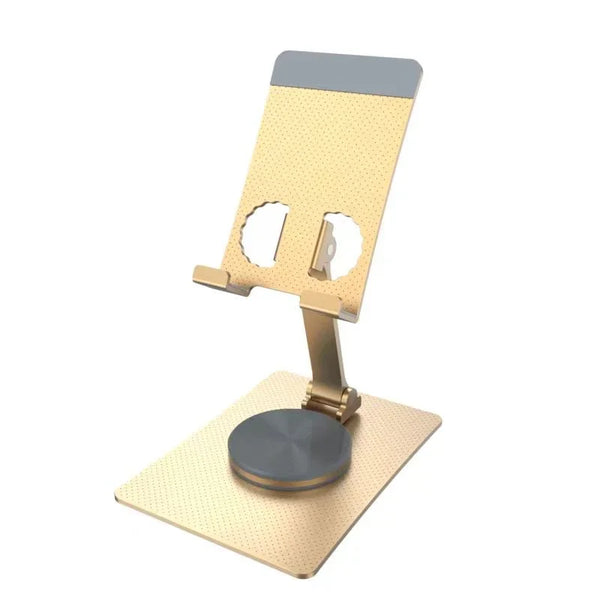 iDock Ergonomic Portable Foldable Adjustable Height 360 Rotation Cell Phone Stand Aluminum Alloy Rotary Folding Straight Holder - iDock Laptopstand