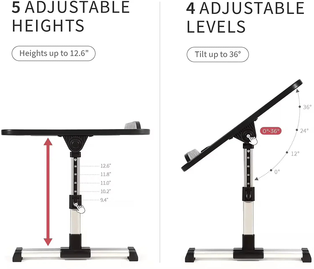 iDock Ergonomic Portable Foldable Adjustable Height and Angle MDF Home Office Bed Computer Table Wooden Laptop Stand - iDock Laptopstand