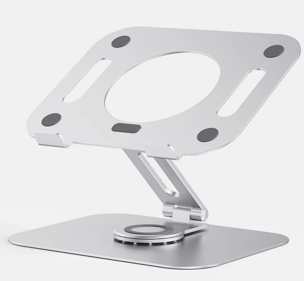iDock Ergonomic Portable Foldable Adjustable Rotatable Aluminum Notebook Holder 360 Degree Swivel Laptop Stand - iDock Laptopstand