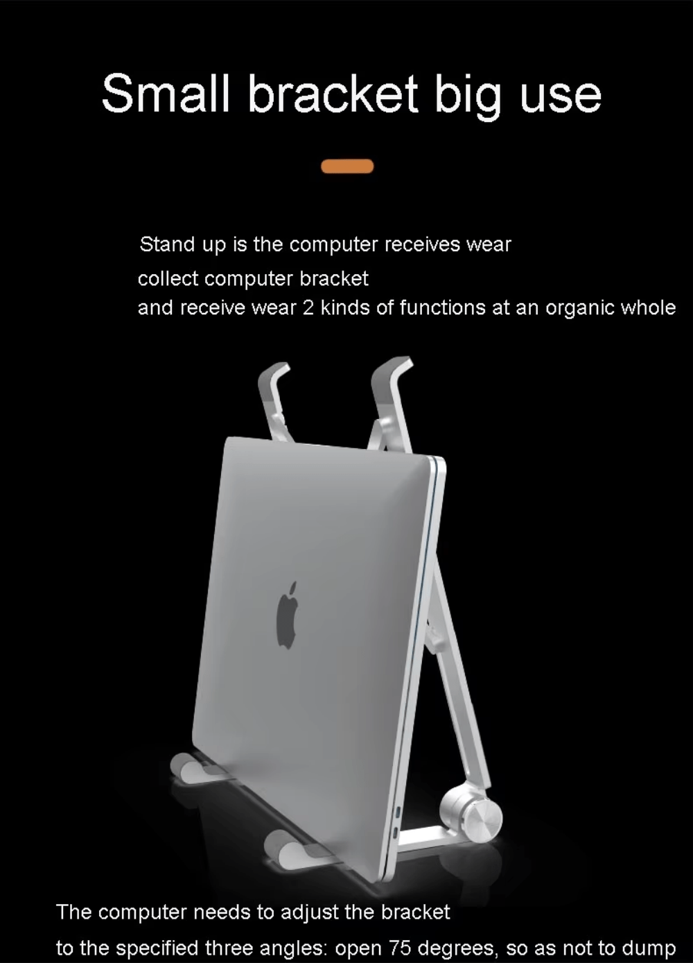 iDock Ergonomic Portable Foldable Computer Mount Holder with 6 Levels Height Adjustment Laptop Stand Riser - iDock Laptopstand