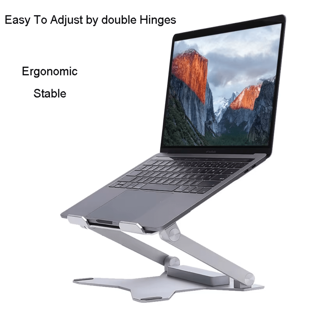 iDock Ergonomic Portable Foldable Height Adjustable Aluminum Desktop Laptop Holder Notebook Riser Stand - iDock Laptopstand