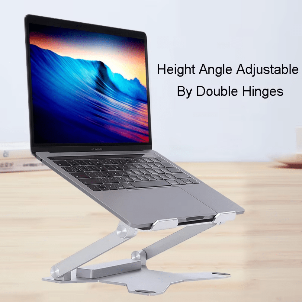 iDock Ergonomic Portable Foldable Height Adjustable Aluminum Desktop Laptop Holder Notebook Riser Stand - iDock Laptopstand