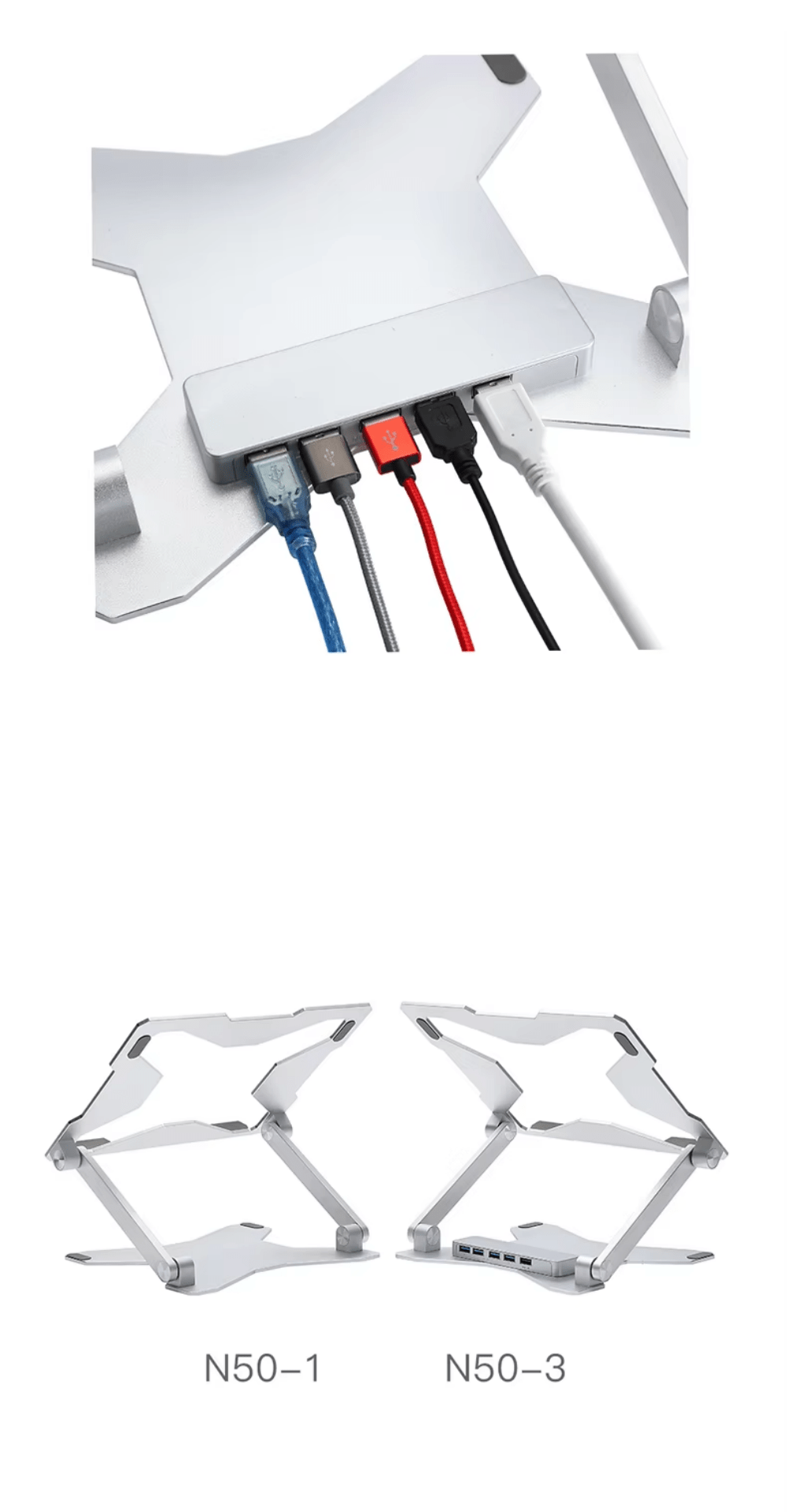 iDock Ergonomic Portable Foldable Height Adjustable Aluminum Desktop Laptop Holder Notebook Riser Stand - iDock Laptopstand