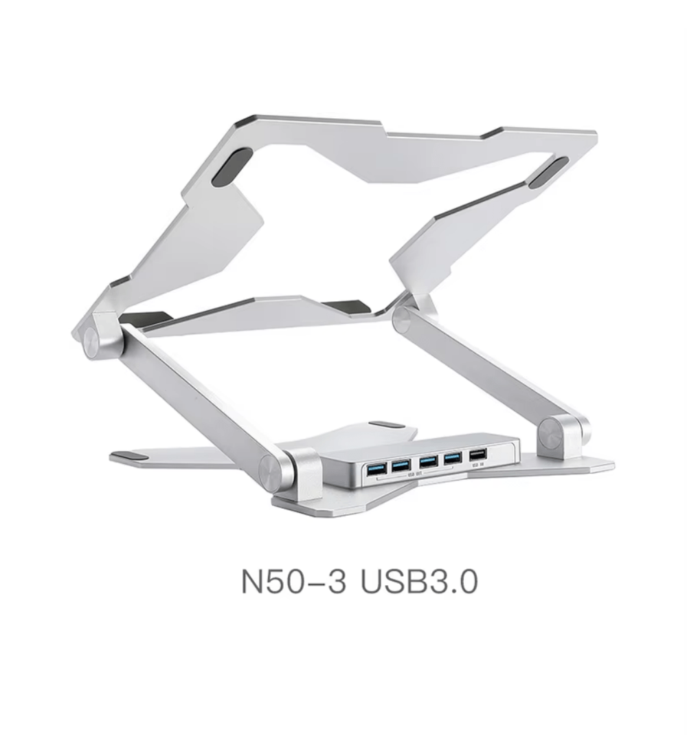 iDock Ergonomic Portable Foldable Height Adjustable Aluminum Desktop Laptop Holder Notebook Riser Stand - iDock Laptopstand