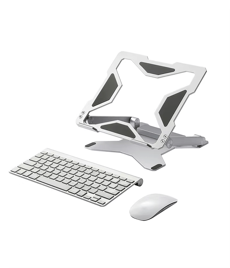 iDock Ergonomic Portable Foldable Height Adjustable Aluminum Desktop Laptop Holder Notebook Riser Stand - iDock Laptopstand