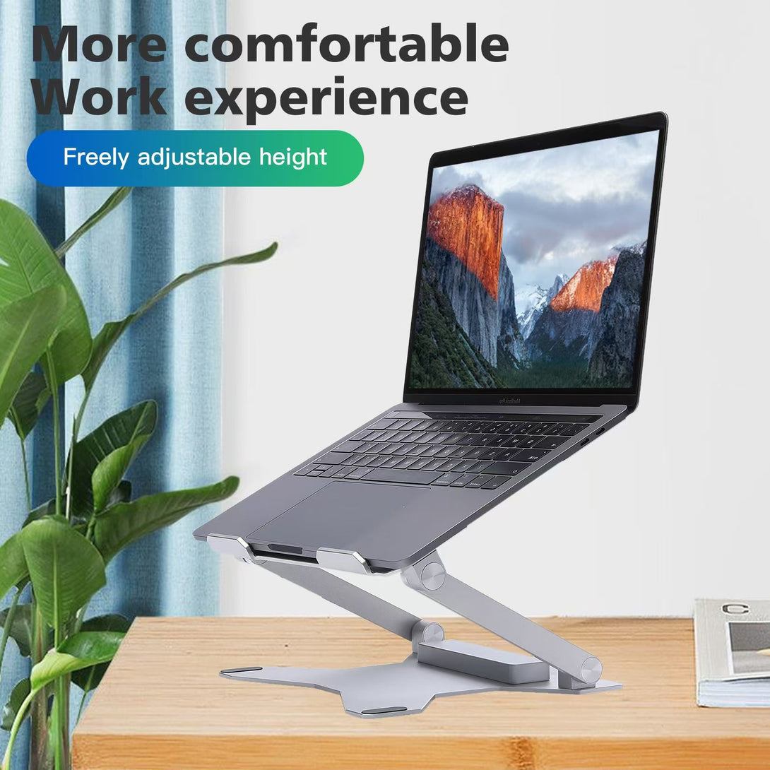 iDock Ergonomic Portable Foldable Height Adjustable Aluminum Desktop Laptop Holder Notebook Riser Stand - iDock Laptopstand