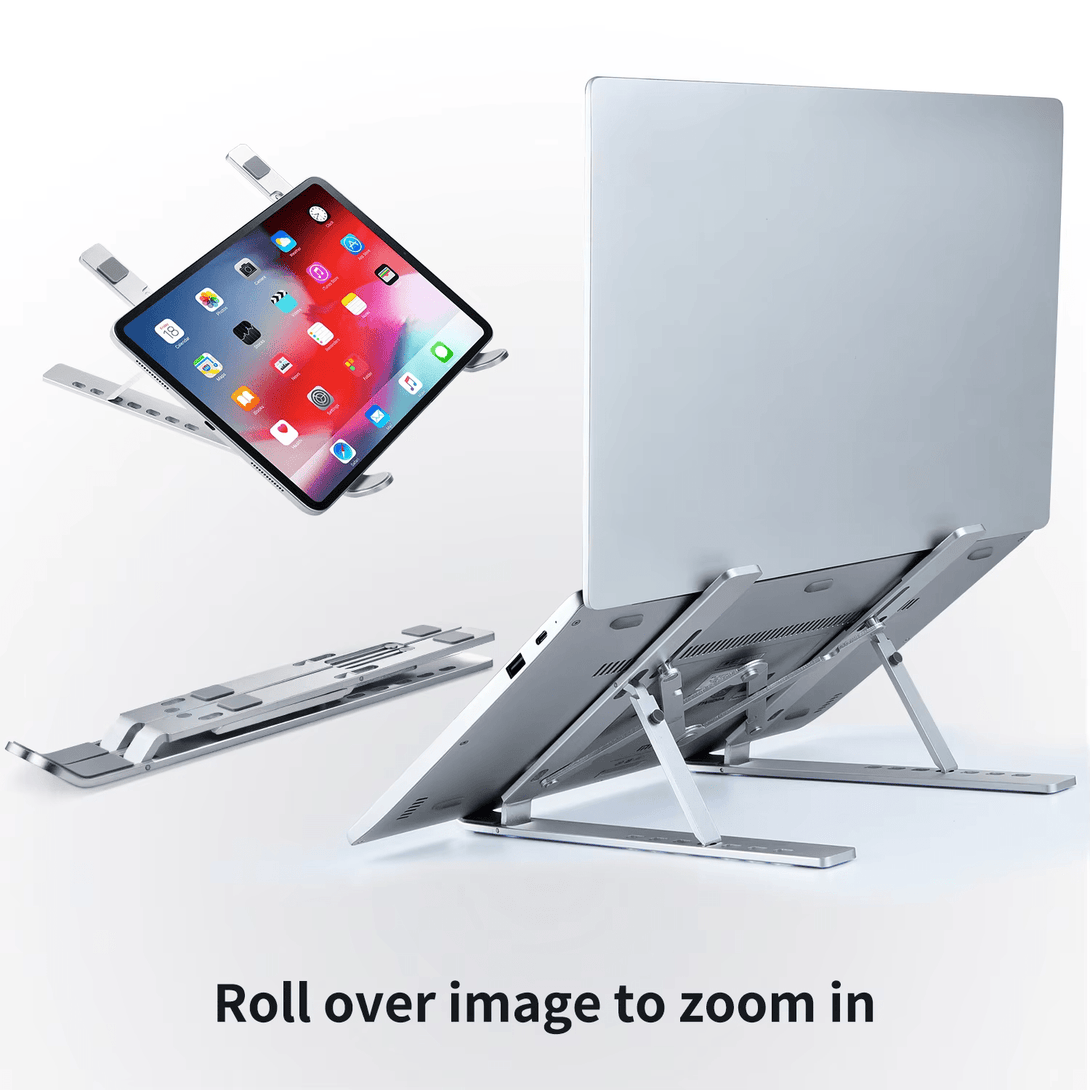 iDock Ergonomic Portable Foldable Height Adjustable Aluminum Desktop Laptop Stand - iDock Laptopstand