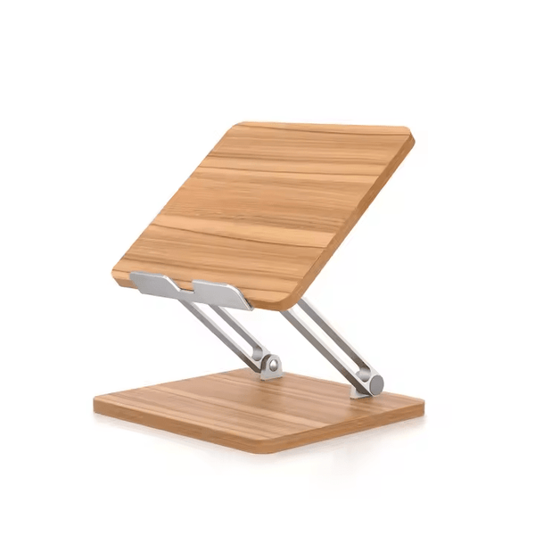 iDock Ergonomic Portable Foldable Height Adjustable Bamboo Wooden Laptop Stand - iDock Laptopstand