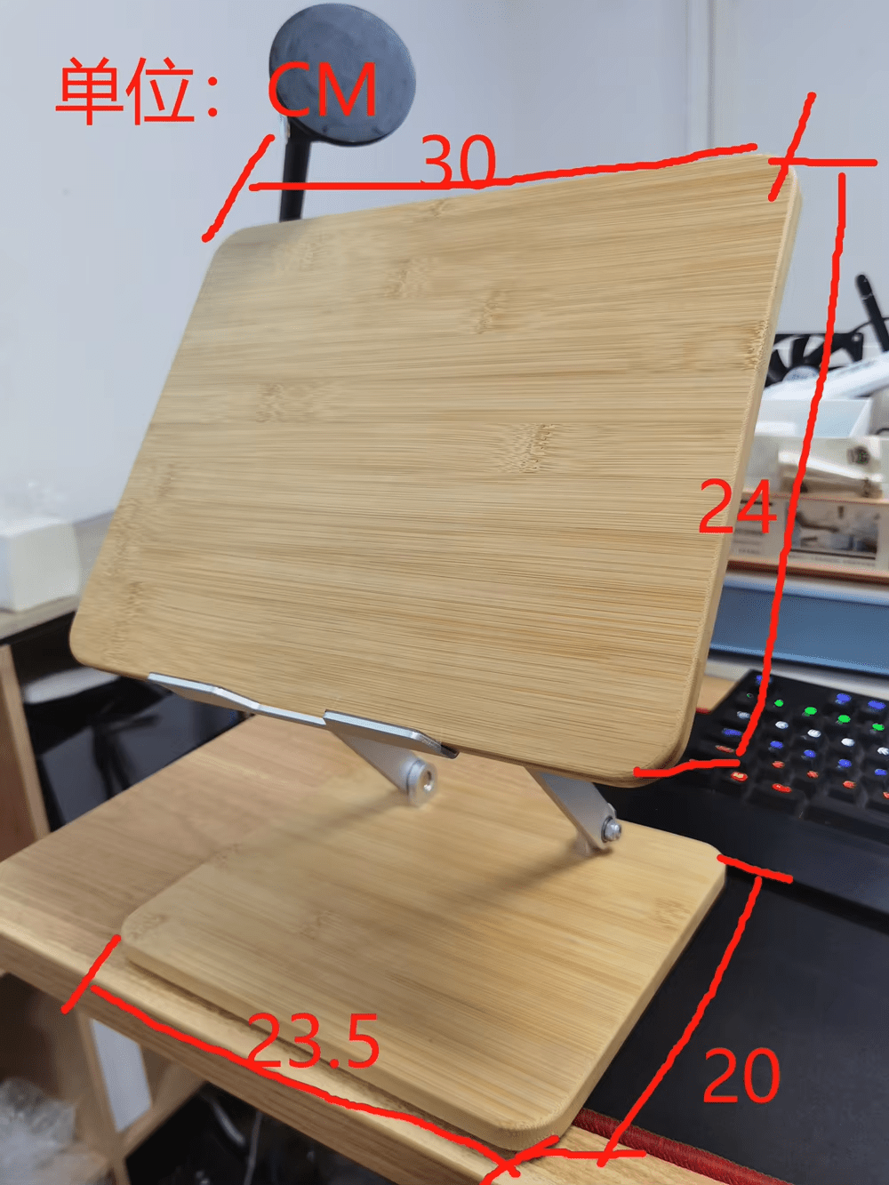 iDock Ergonomic Portable Foldable Height Adjustable Bamboo Wooden Laptop Stand - iDock Laptopstand