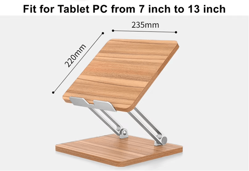 iDock Ergonomic Portable Foldable Height Adjustable Bamboo Wooden Laptop Stand - iDock Laptopstand