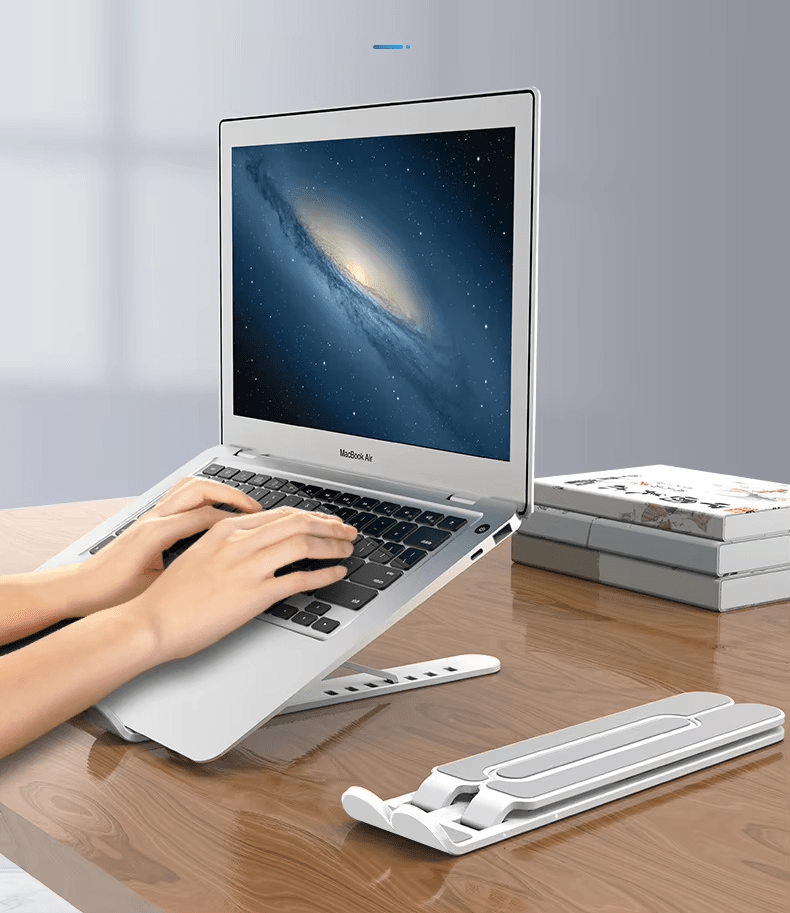 iDock Ergonomic Portable Foldable Height Width Adjustable Plastic Notebook Laptop Stand - iDock Laptopstand