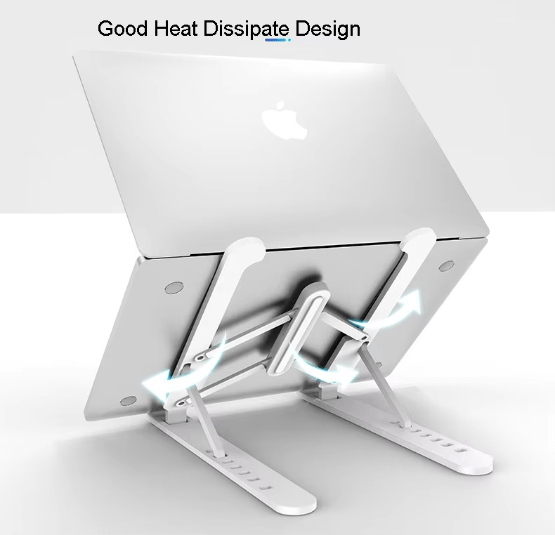 iDock Ergonomic Portable Foldable Height Width Adjustable Plastic Notebook Laptop Stand - iDock Laptopstand