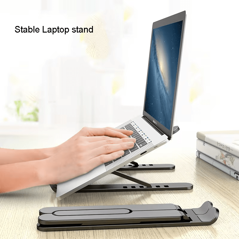 iDock Ergonomic Portable Foldable Height Width Adjustable Plastic Notebook Laptop Stand - iDock Laptopstand