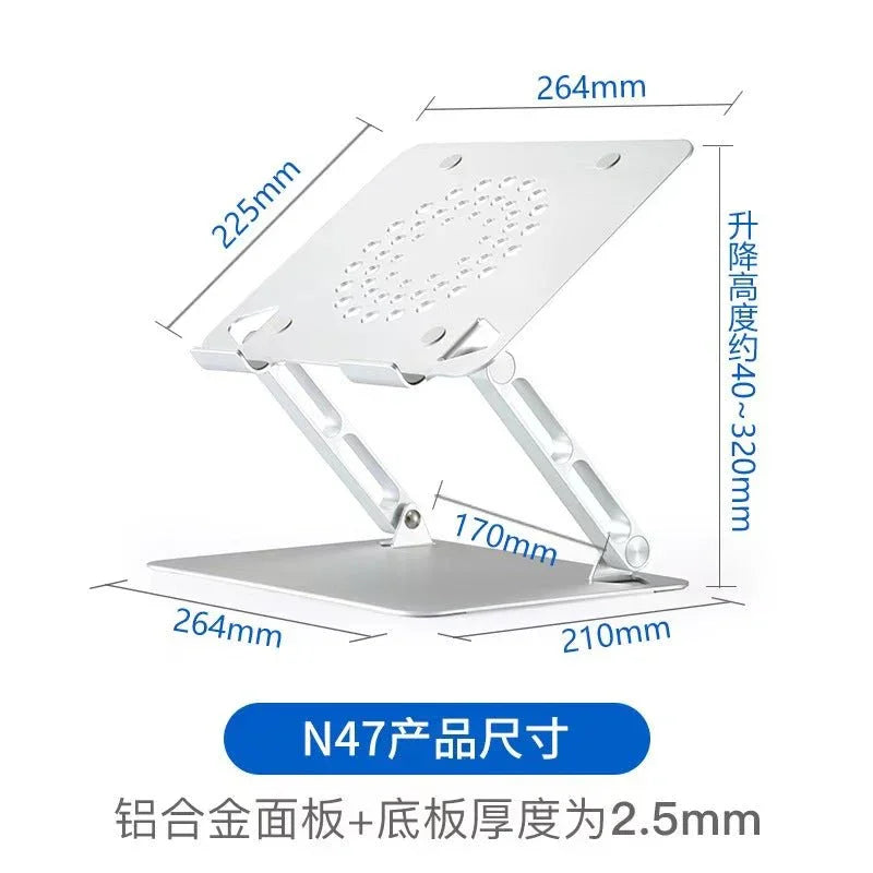 iDock Ergonomic portable foldable multi - angle adjustable heat vent aluminium laptop riser stand with fan and USB HUB - iDock Laptopstand