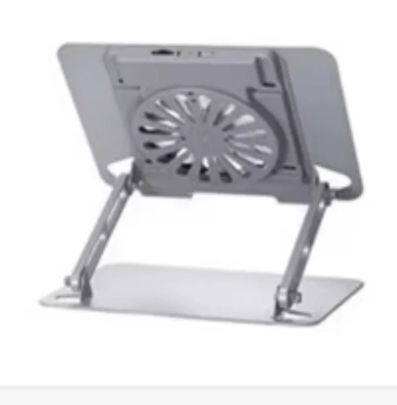 iDock Ergonomic portable foldable multi - angle adjustable heat vent aluminium laptop riser stand with fan and USB HUB - iDock Laptopstand