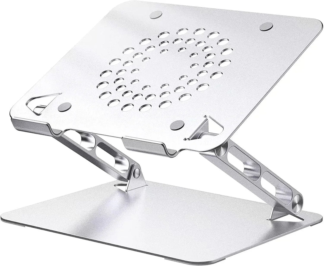 iDock Ergonomic portable foldable multi - angle adjustable heat vent aluminium laptop riser stand with fan and USB HUB - iDock Laptopstand