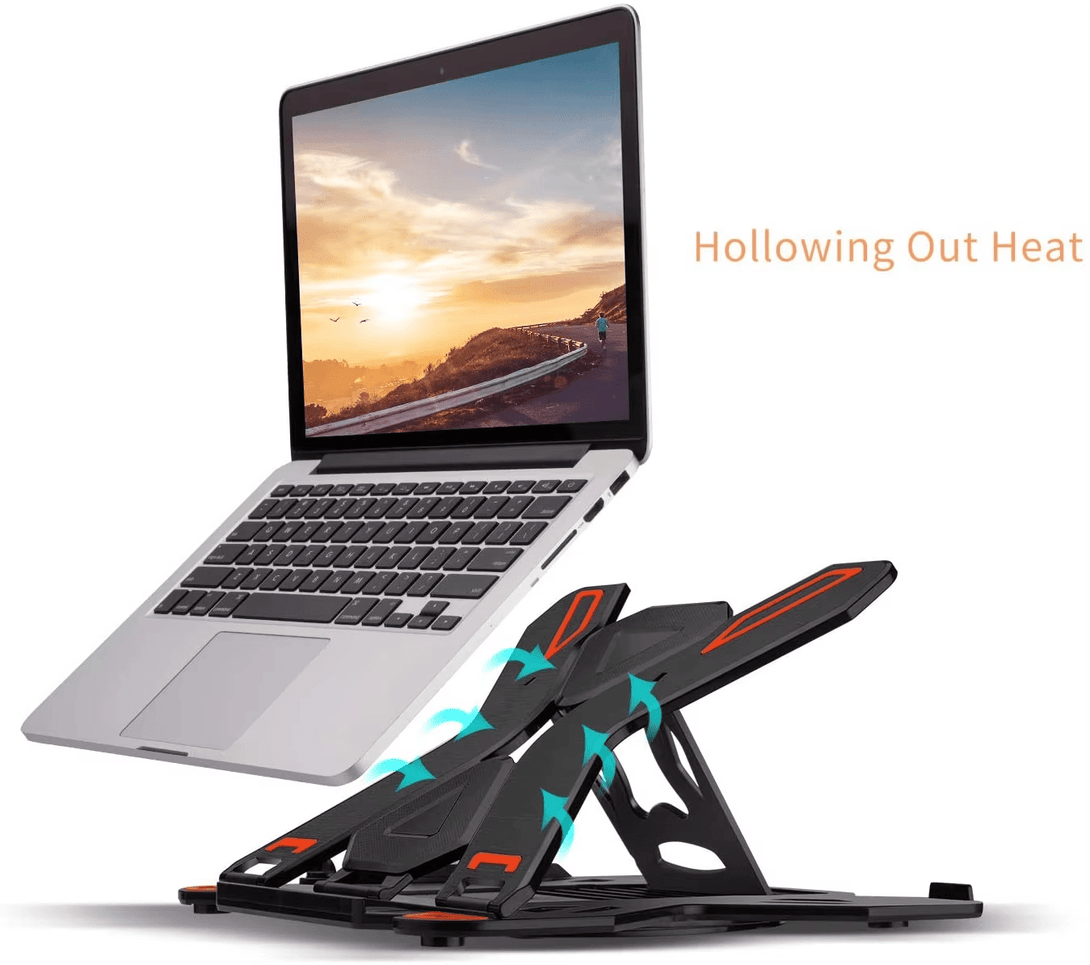 iDock Ergonomic Portable Foldable Multi - Angle Adjustable Laptop Riser Holder with Phone Stand Notebook Stand Compatible for 10 to 17 Inch Laptops - iDock Laptopstand