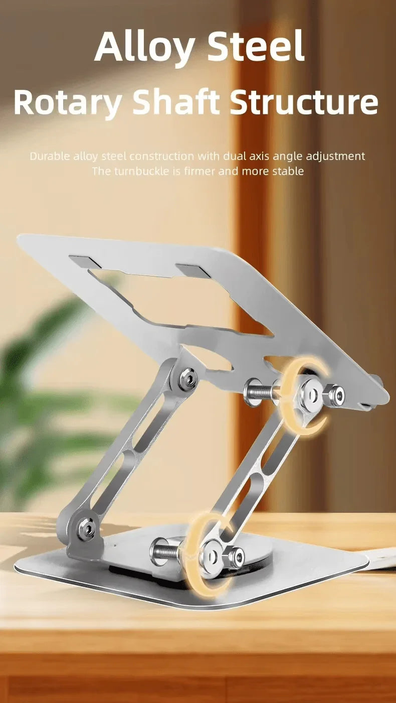 iDock Ergonomic Portable Folding Adjustable Angle and Height 360 Degree Rotatable Tablet Riser Holder iPad Stand - iDock Laptopstand
