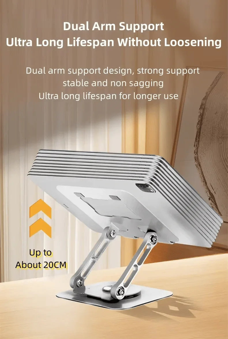 iDock Ergonomic Portable Folding Adjustable Angle and Height 360 Degree Rotatable Tablet Riser Holder iPad Stand - iDock Laptopstand