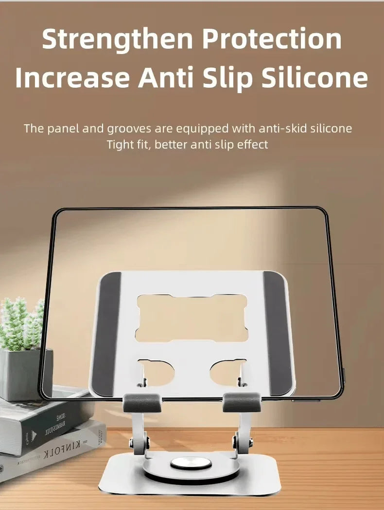 iDock Ergonomic Portable Folding Adjustable Angle and Height 360 Degree Rotatable Tablet Riser Holder iPad Stand - iDock Laptopstand