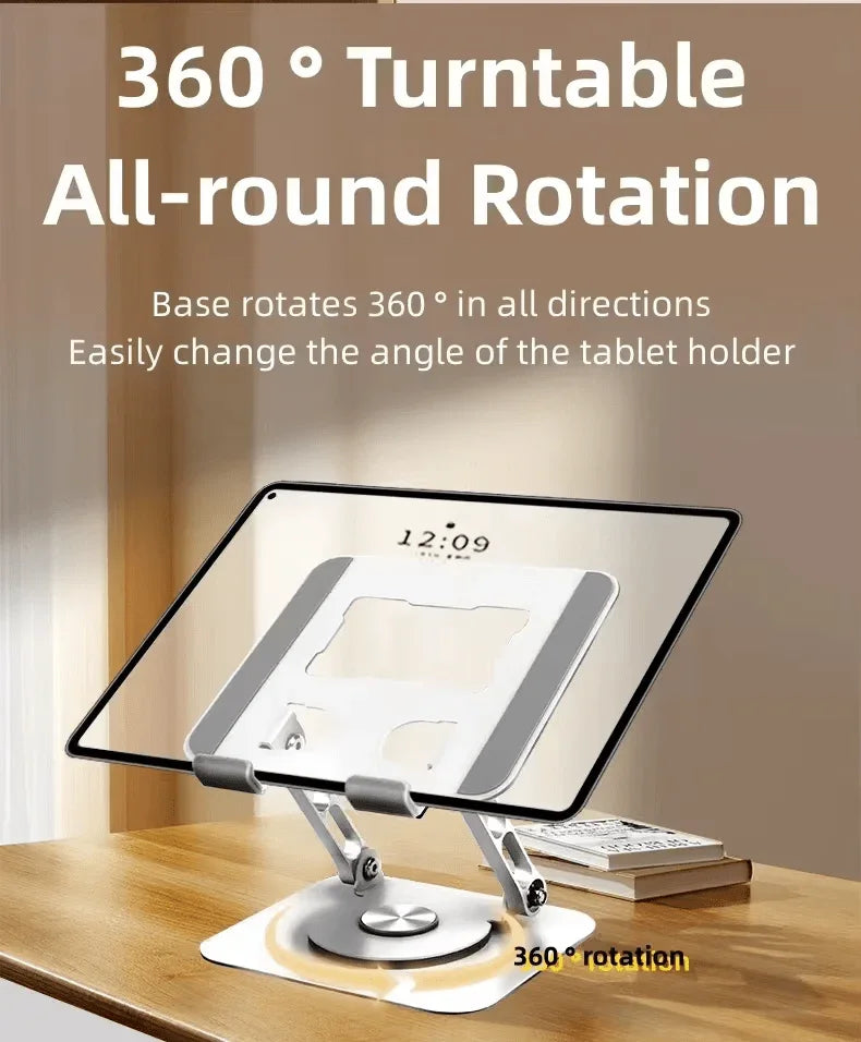 iDock Ergonomic Portable Folding Adjustable Angle and Height 360 Degree Rotatable Tablet Riser Holder iPad Stand - iDock Laptopstand