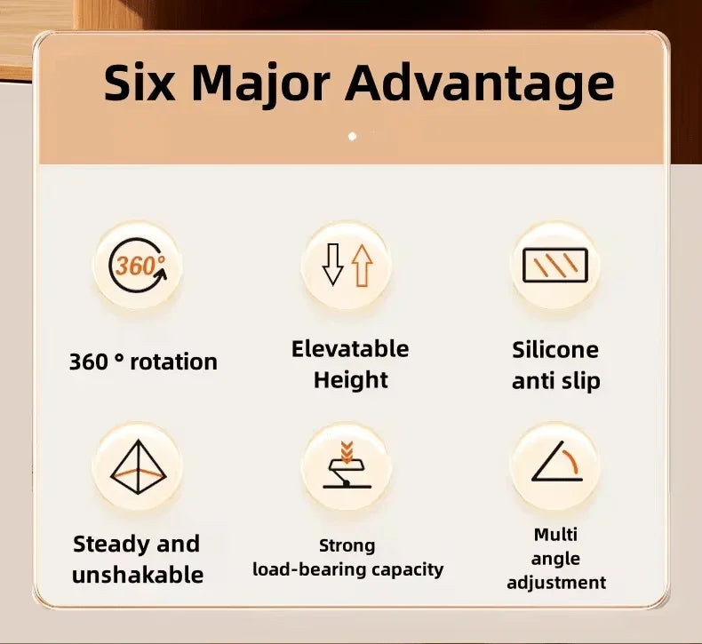iDock Ergonomic Portable Folding Adjustable Angle and Height 360 Degree Rotatable Tablet Riser Holder iPad Stand - iDock Laptopstand