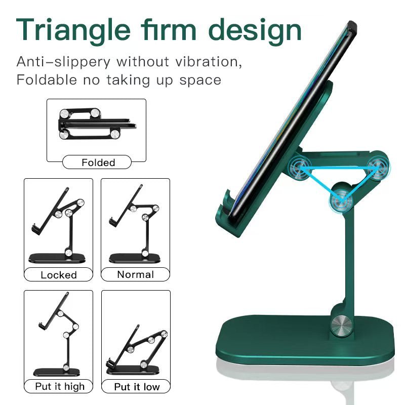 iDock Ergonomic Portable Folding Adjustable Height Angle Triangle Firm Design Multi - colors Phone Stand Tablet Holder - iDock Laptopstand